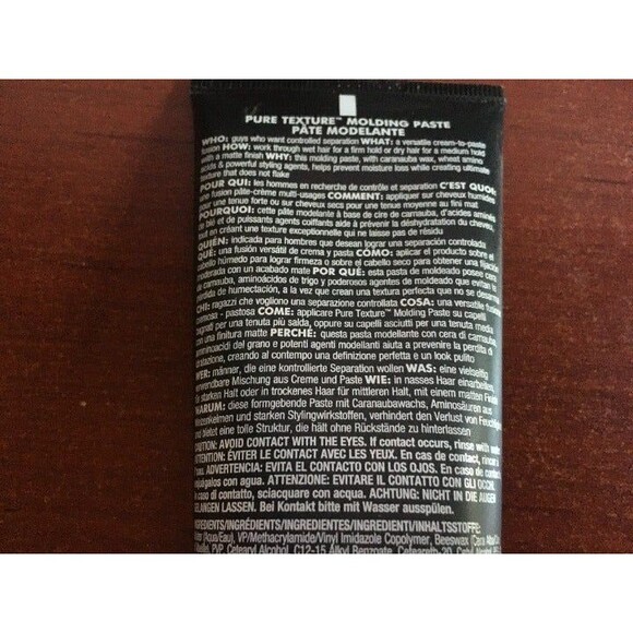 BEDHEAD FOR MEN PURE TEXTURE MOLDING PASTE 3.38OZ NEW - Picture 3 of 5